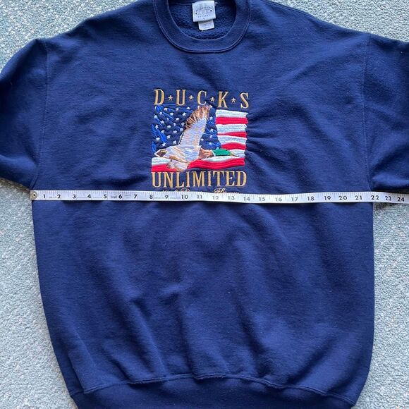 VTG Men’s Ducks Unlimited Long Sleeve Crewneck Sweatshirt Vintage USA Size Large - Picture 4 of 5